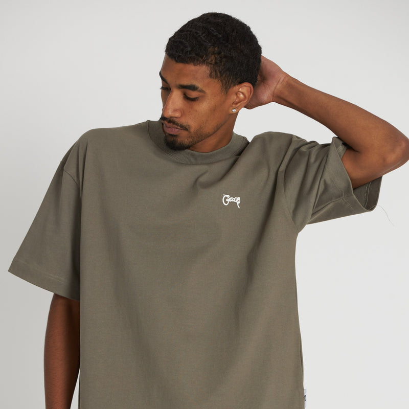 Basic Script Box Fit Tee