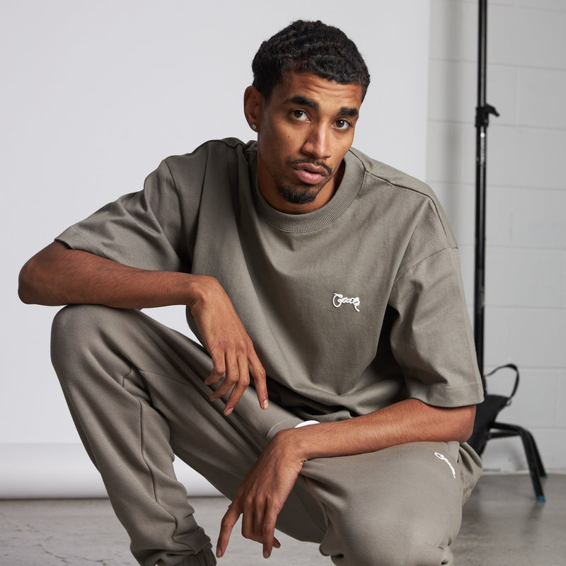 Basic Script Box Fit Tee
